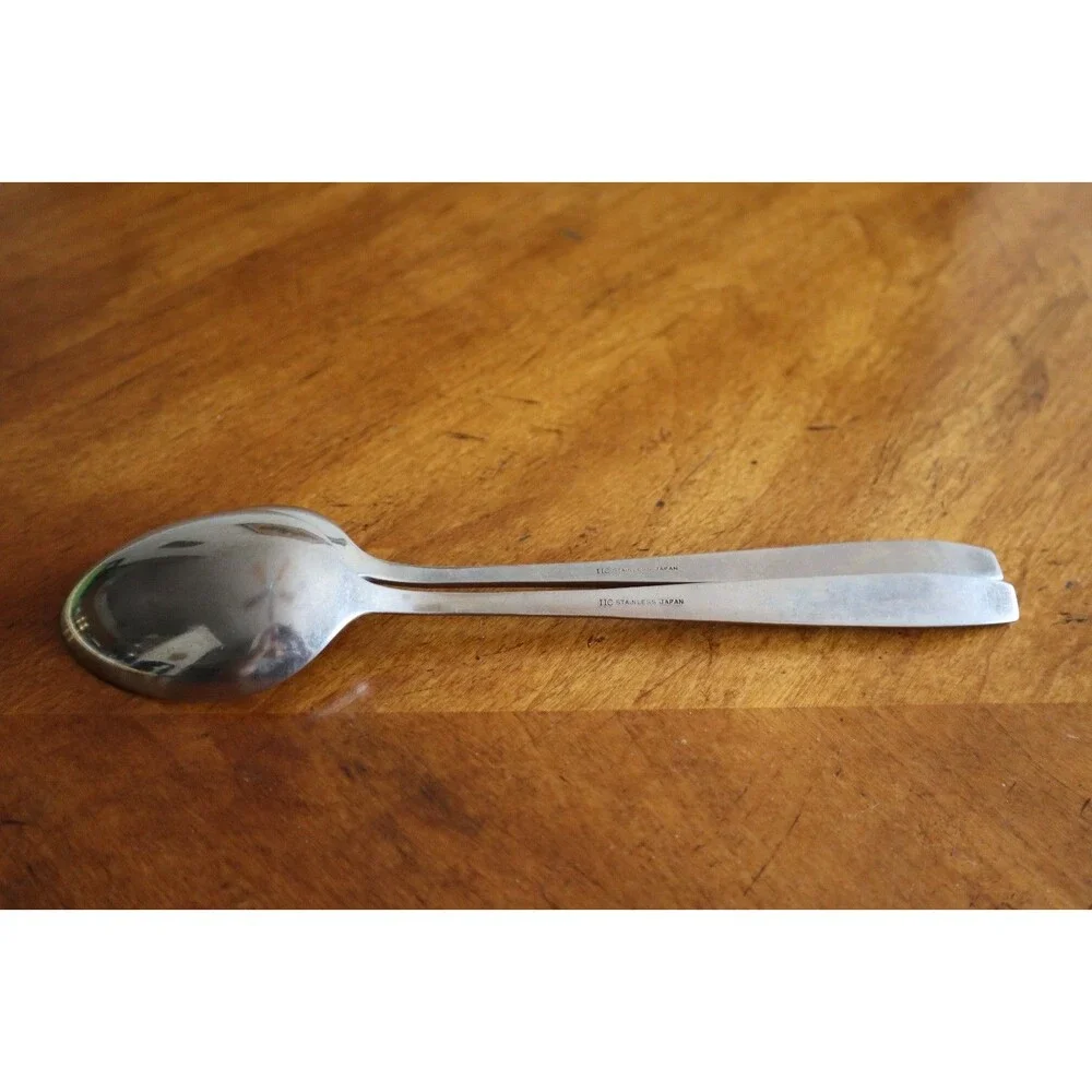 Lot 2x Imperial International IIC DAVOS Stainless Solid Serving Spoons 8.7